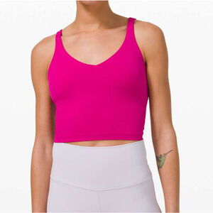 Lululemon Align Tank Top Pullover V-Neck‎ Scoop Ripened Raspberry Size 8